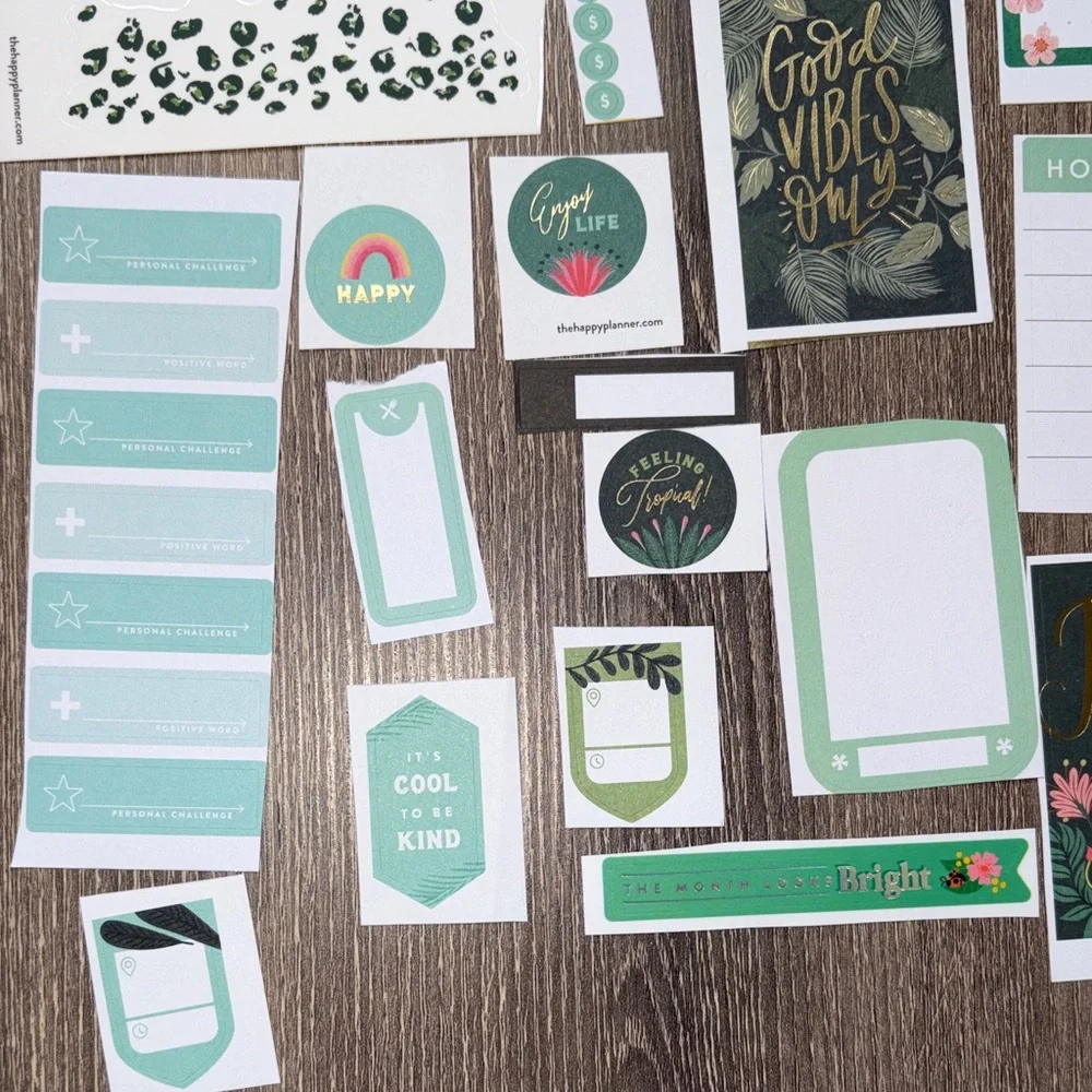 ❤️$2 Wild Blue - Green Hue Happy Planner Not So Mystery Set
